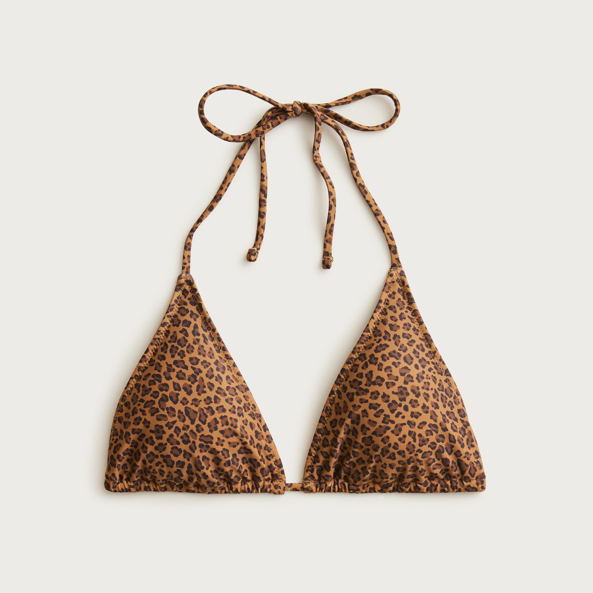 Perfect String Bikini Top In Leopard Print For Women | J.Crew