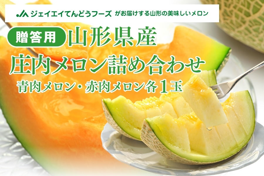 山形県庄内メロン2玉詰合せ: JAてんどうフーズ|【JAタウン】産地