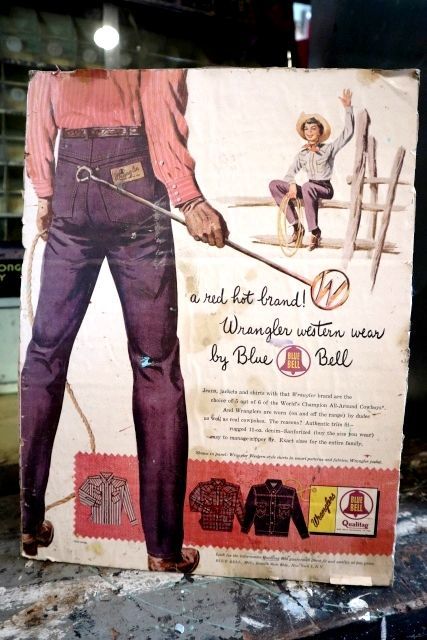 dp-180201-37 BLUE BELL Wrangler / 1960's Poster - Jack's Mart