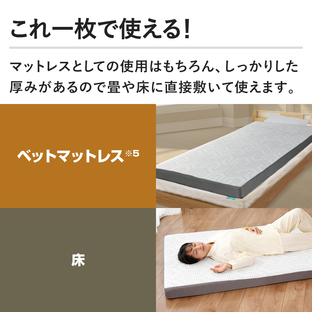 西川 布団・快眠グッズ マットレス ボナノッテネオ セミダブル グレー