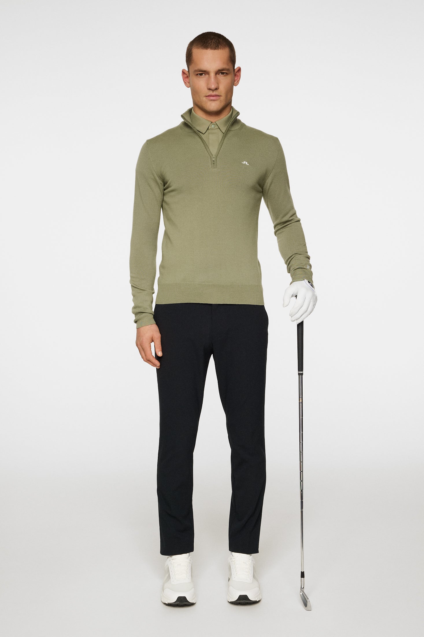Kian Zipped Sweater / Oil Green – J.Lindeberg