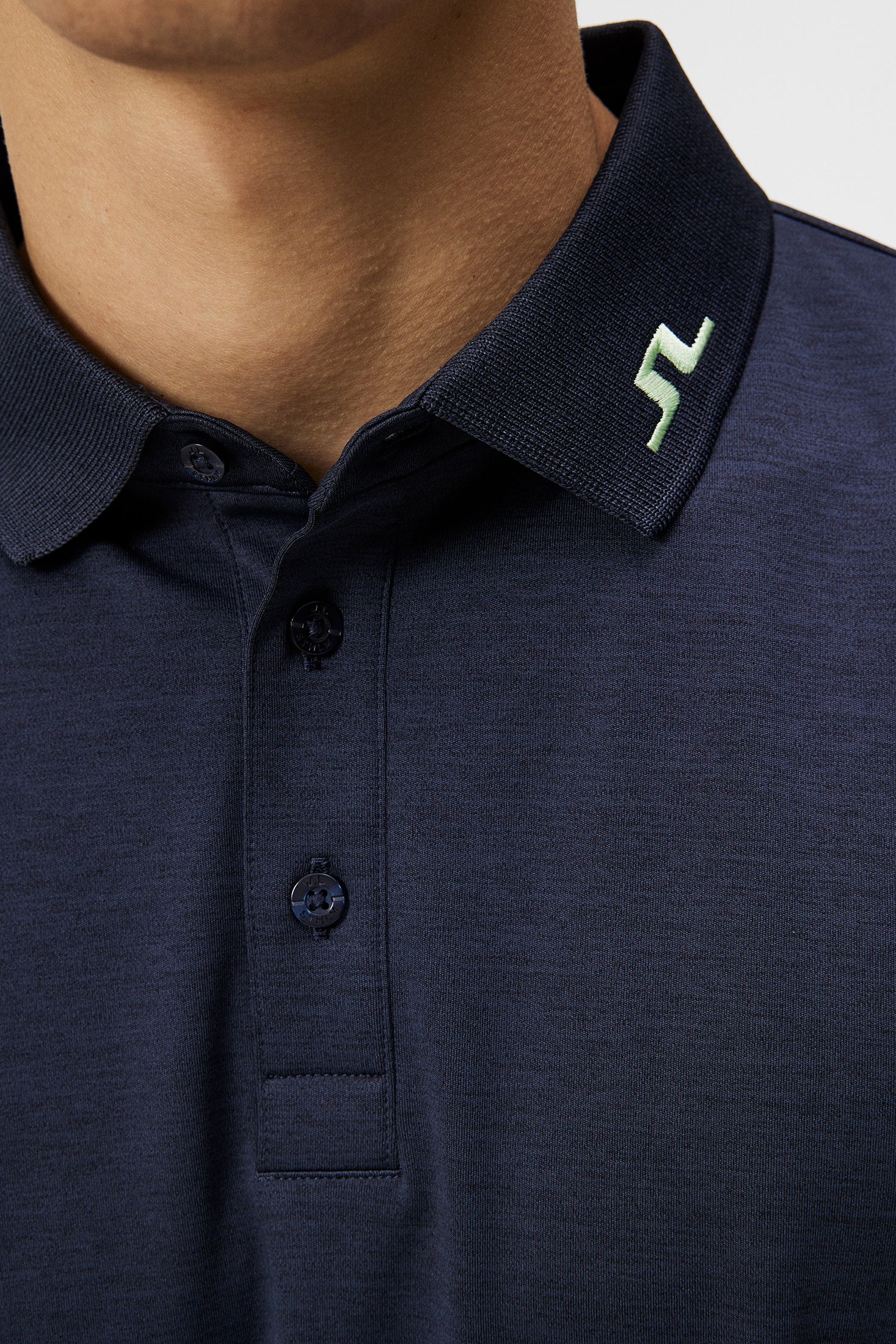 Tour Tech Reg Fit Polo / Navy Melange – J.Lindeberg