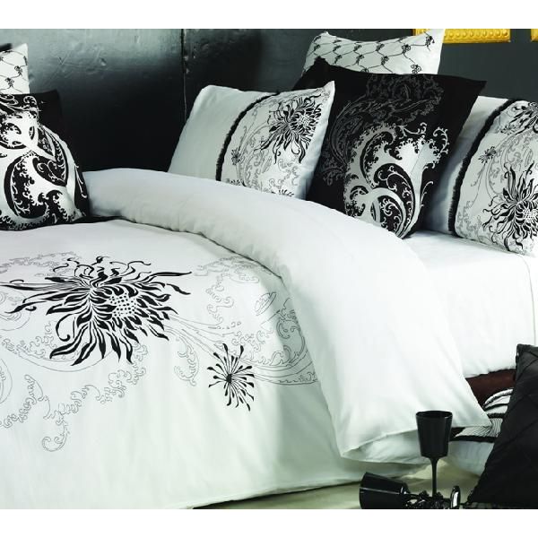 BKQ002ボックスシーツ/シングル(刺繍)｜ジュリア インテリア