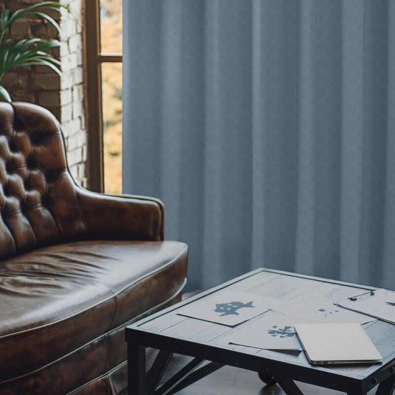 ワオン カーテン JD-19246 ネイビー ｜ジャストカーテン