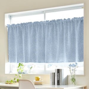 静 カフェカーテン JF-94047R ブルー ｜ジャストカーテン