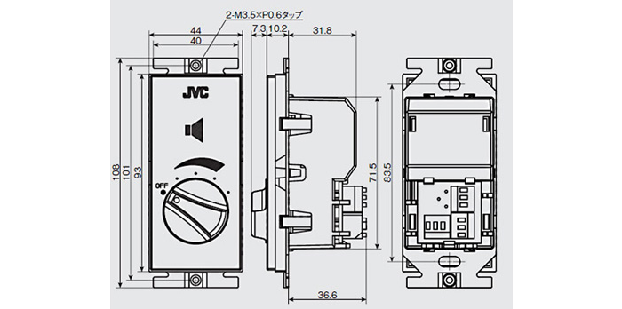 アッテネータユニット SC-68CW | スピーカー(放送設備) | JVC