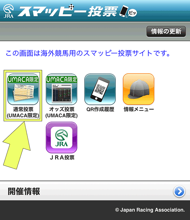 海外競馬の購入（スマッピー） JRA
