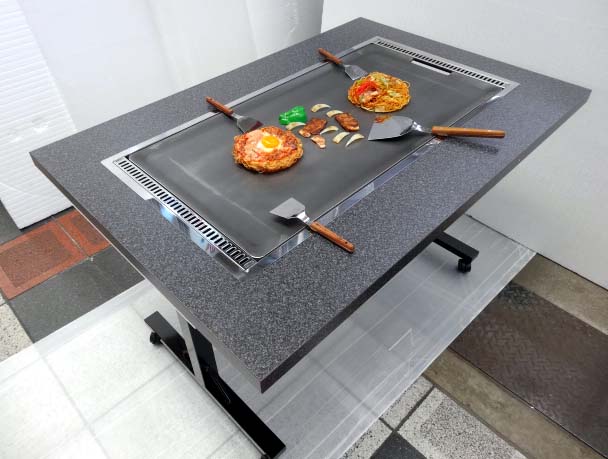 鉄板焼きテーブル