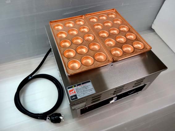 業務用 電気式 たこ焼器 手打ち銅板たこ鍋