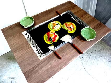 もんじゃ焼きテーブル 標準4人用 1050x750