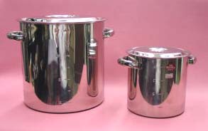 耐酸性モリブデン鋼入りステン寸胴鍋(SUS316)(9)27cm（15L) (10)30cm