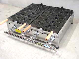 鯛焼き機 鯛焼き器 6匹x2連 テフロン加工 たい焼き器