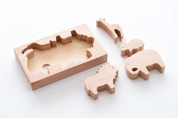 木製パズル 木のZOOシリーズ 動物4種｜木のおもちゃ おもちゃの森sapporo