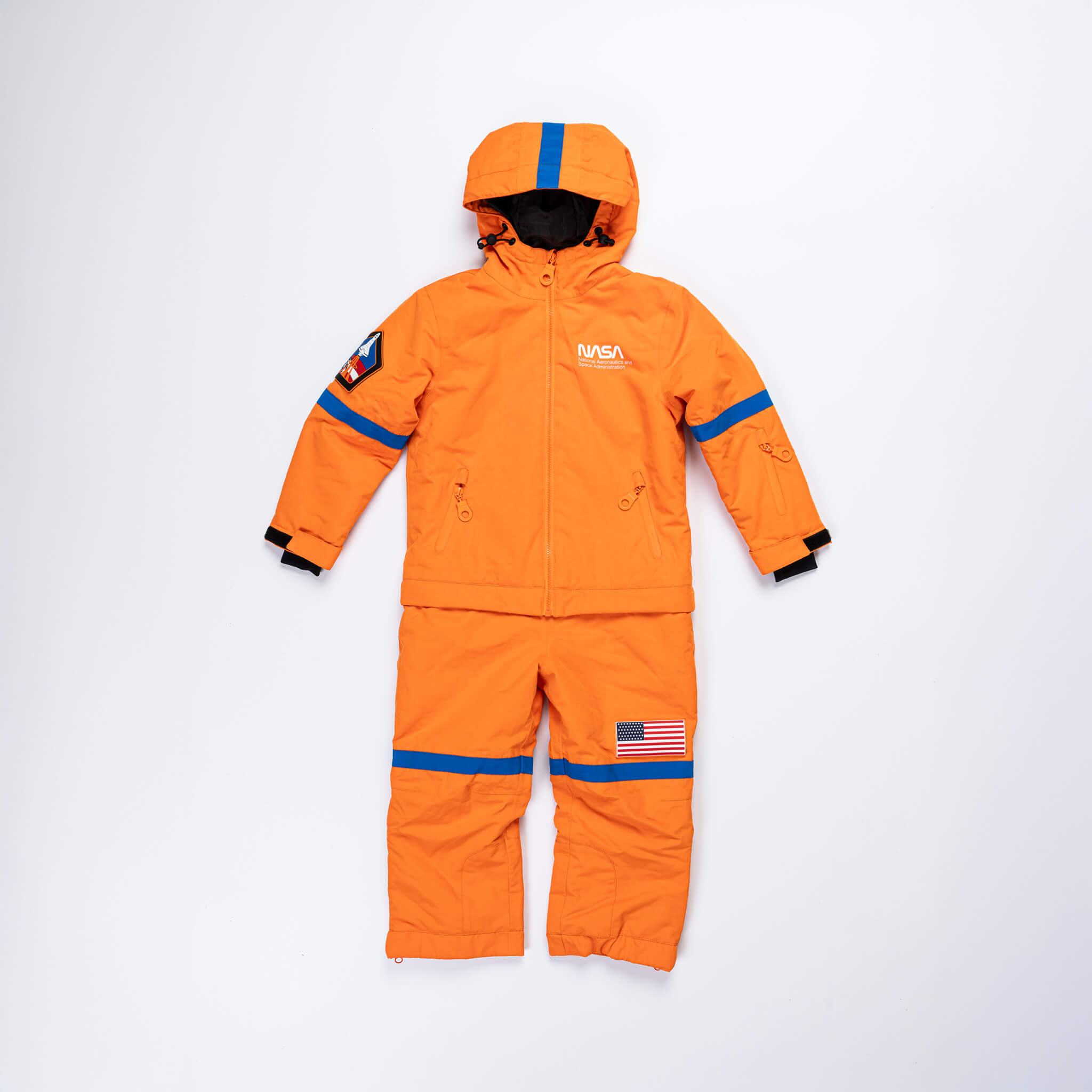Kids 2-in-1 Snow Suit, Orange NASA - Oneskee US