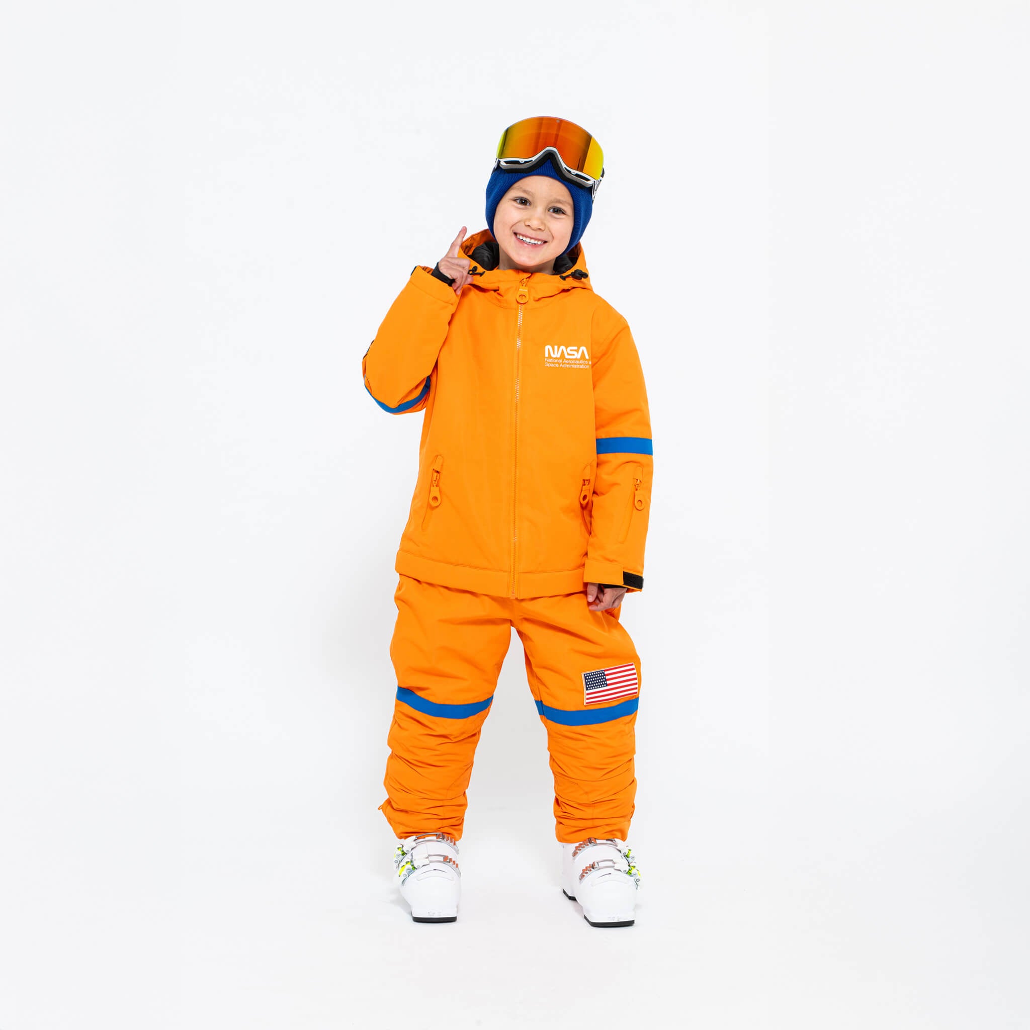 Kids 2-in-1 Snow Suit, Orange NASA - Oneskee US