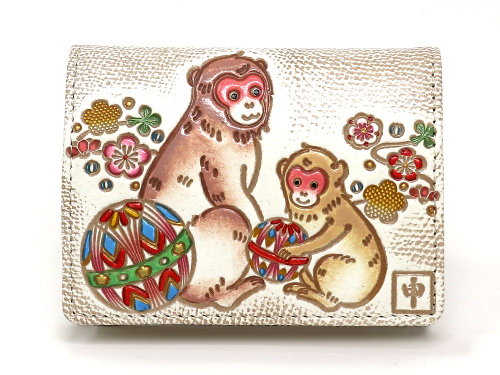 干支財布】さる手毬 箱まち小銭入れ［t］