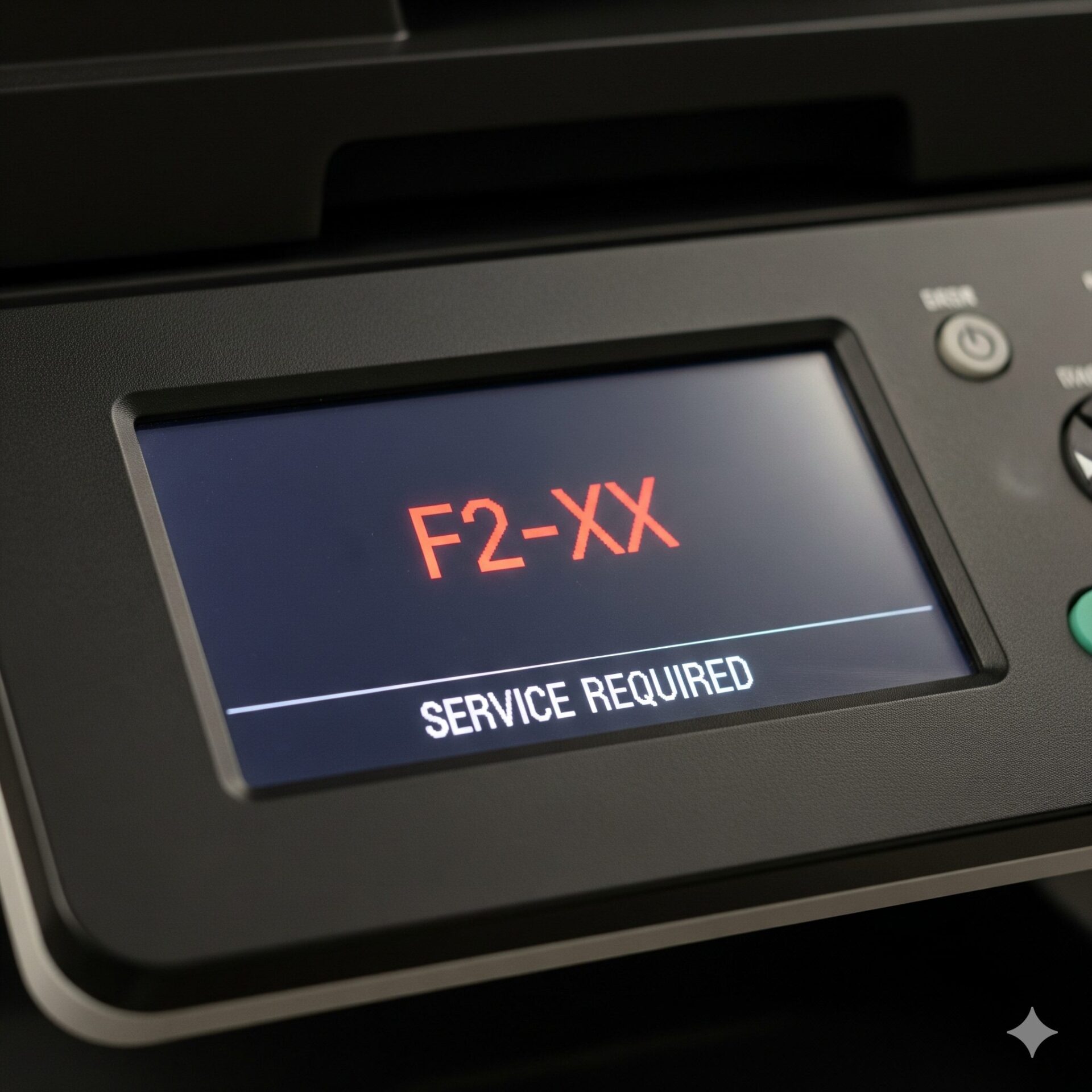コピー複合機でエラーコード「F2-XX」が表示された場合はどうしたら