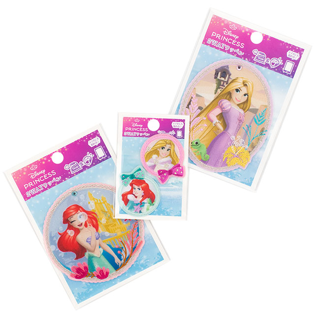 ワッペン ディズニープリンセス（D01Y3599） ラプンツェル＆アリエル
