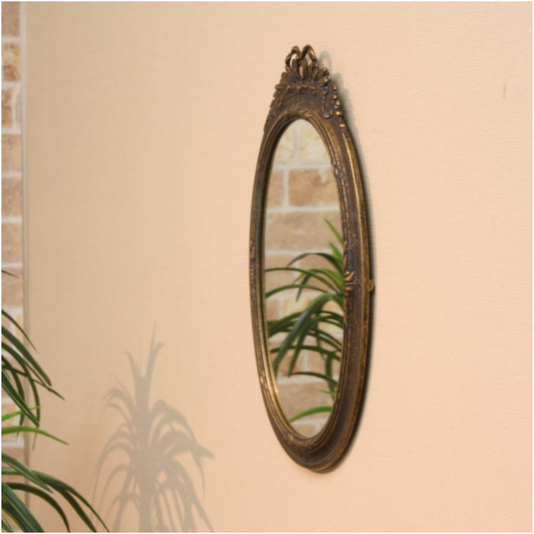 真鍮製ウォールミラー アンティーク仕上げ イタリア製ウォールミラー