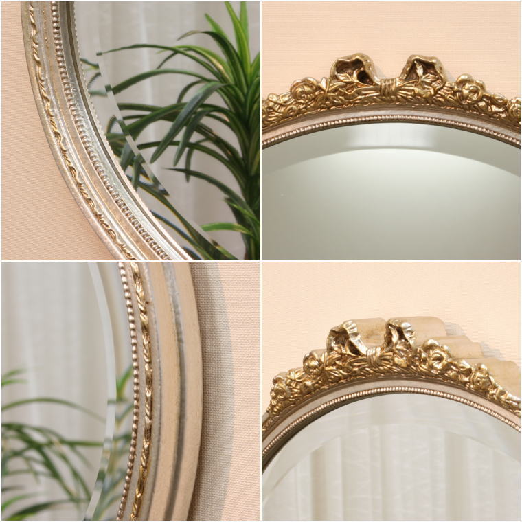 エレガントなイタリア製ウォールミラー横長タイプ FA1744 | インテリア