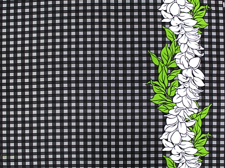 ハワイアン・ファブリック ブラック系