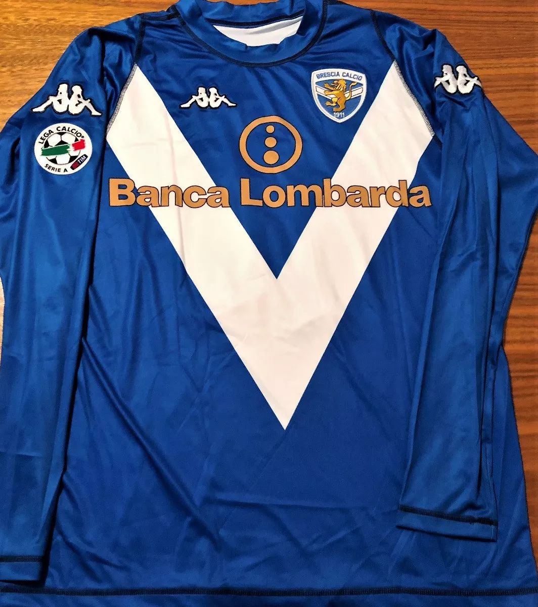 Brescia Home football shirt 2003 - 2004. Sponsored by Banca Lombarda