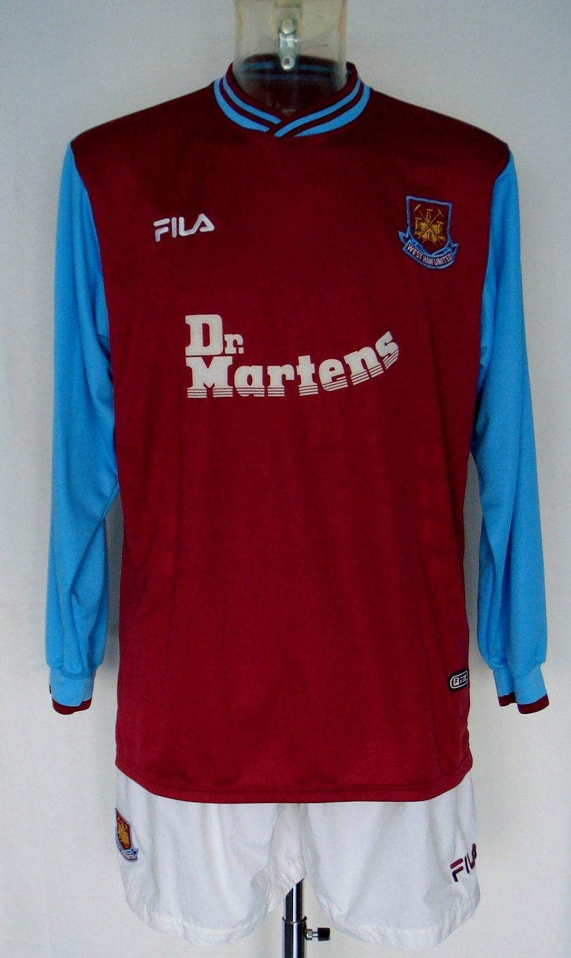West Ham United Home football shirt 2001 - 2003. Sponsored by Dr