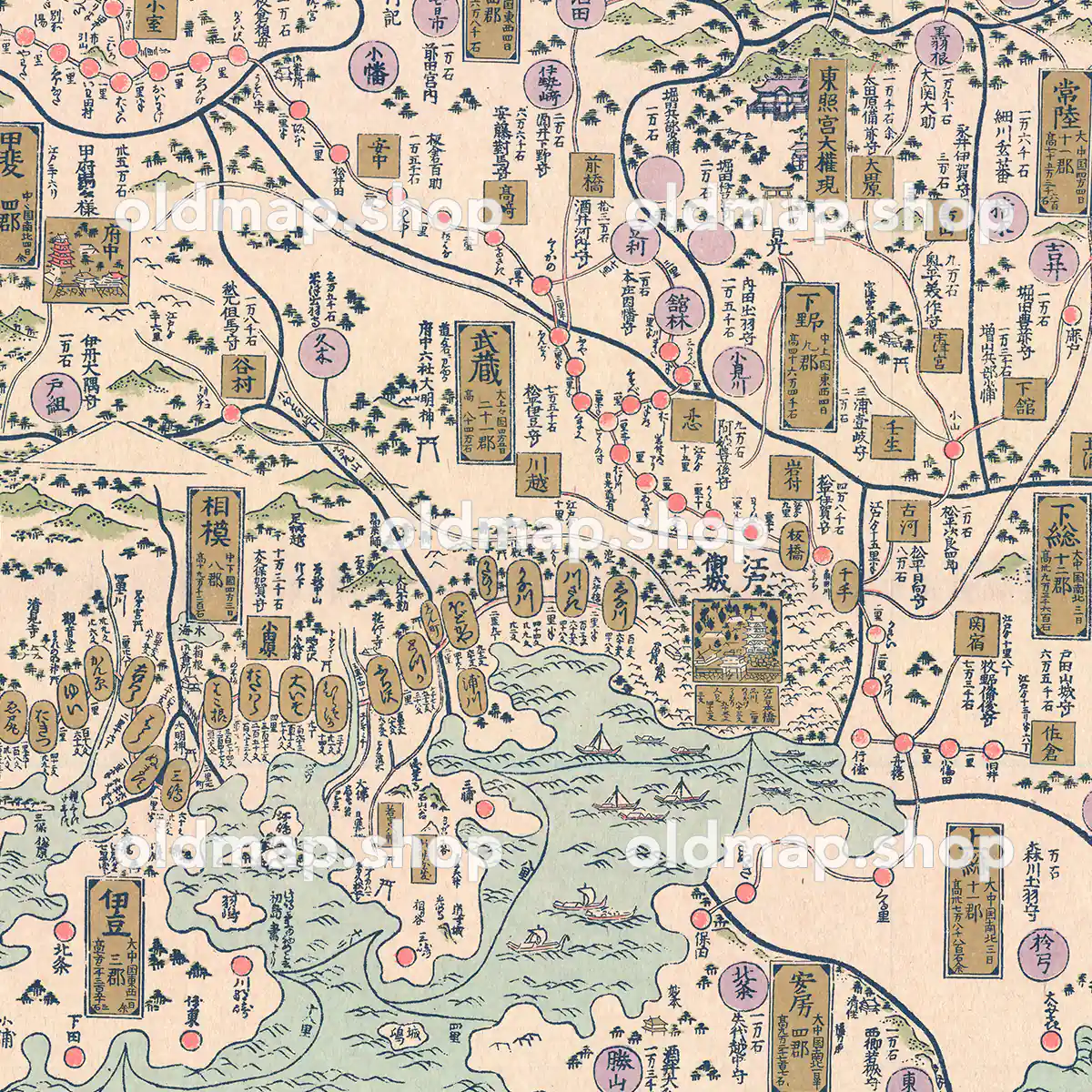 日本海山潮陸図 元禄4年(1691) – 古地図 – 古地図素材データの