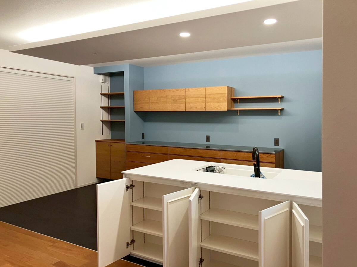 オーダー家具・キッチンカウンター下収納／関西・奈良oguma・オーダー