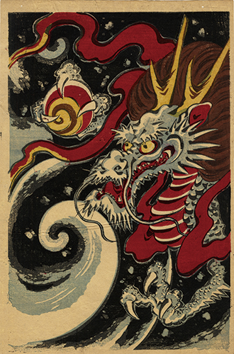 無款 / 凧絵 龍之図（仮題） | 大屋書房 江戸時代の専門店 東京神田神保町