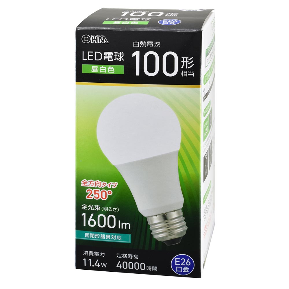 LED電球 E26 100形相当 昼白色 [品番]06-5461｜株式会社オーム電機