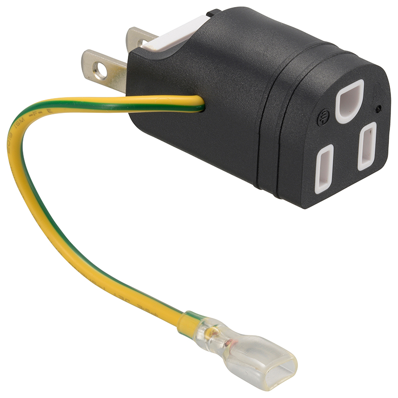 接地アダプターフリープラグ 変換用 アース端子カバー付き [品番]00