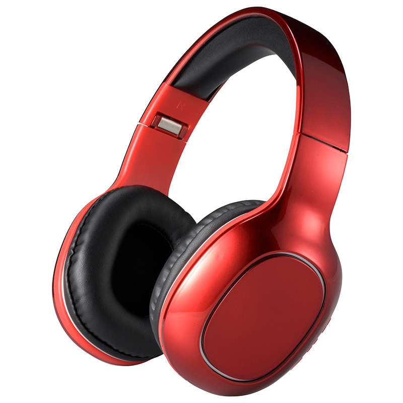 AudioComm Bluetoothステレオヘッドホン レッド [品番]03-0344｜株式