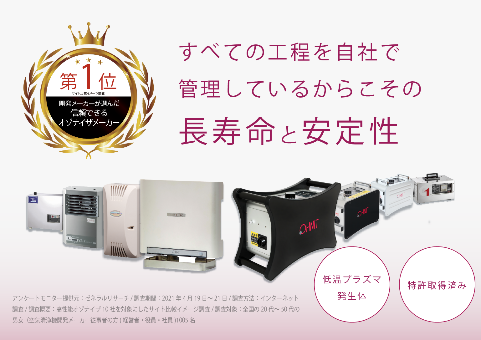 空間の除菌・脱臭 | オゾン専門30年 | オーニット株式会社