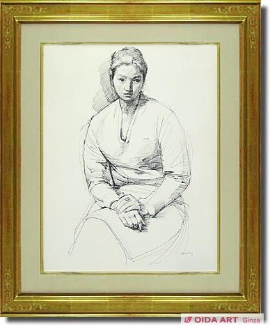 現代作家デッサン 小磯良平他5名木版画入り6冊まとめて 小磯良平の