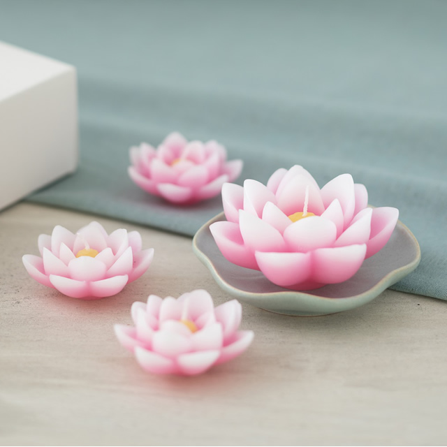 OB-0208 【お盆飾り】清蓮灯 陶製皿付き お仏壇お仏具の専門店 佛法堂