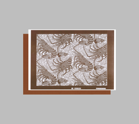 型紙付き図案：A3-81【渦潮に伊勢海老】 / 伊勢型紙おおすぎ