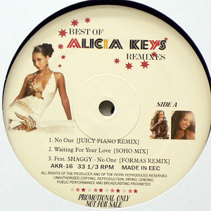 ALICIA KEYS(12) BEST OF ALICIA KEYS REMIXES -DJ機材アナログ