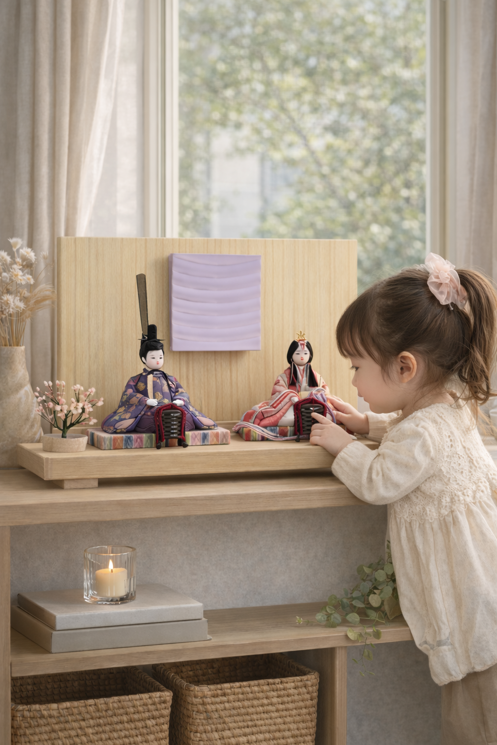 雛人形 吉徳大光 一秀作「心」 木目込み人形 親王平飾り(336-752)