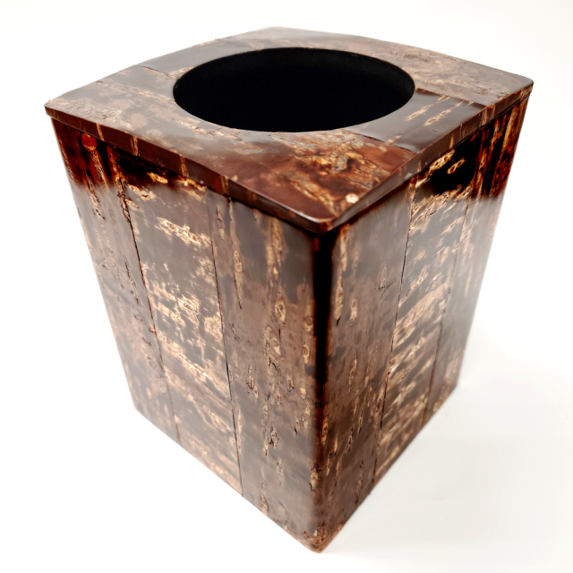 秋田の伝統工芸品 樺細工 ダストボックス、dustbox,ゴミ箱。桜皮細工
