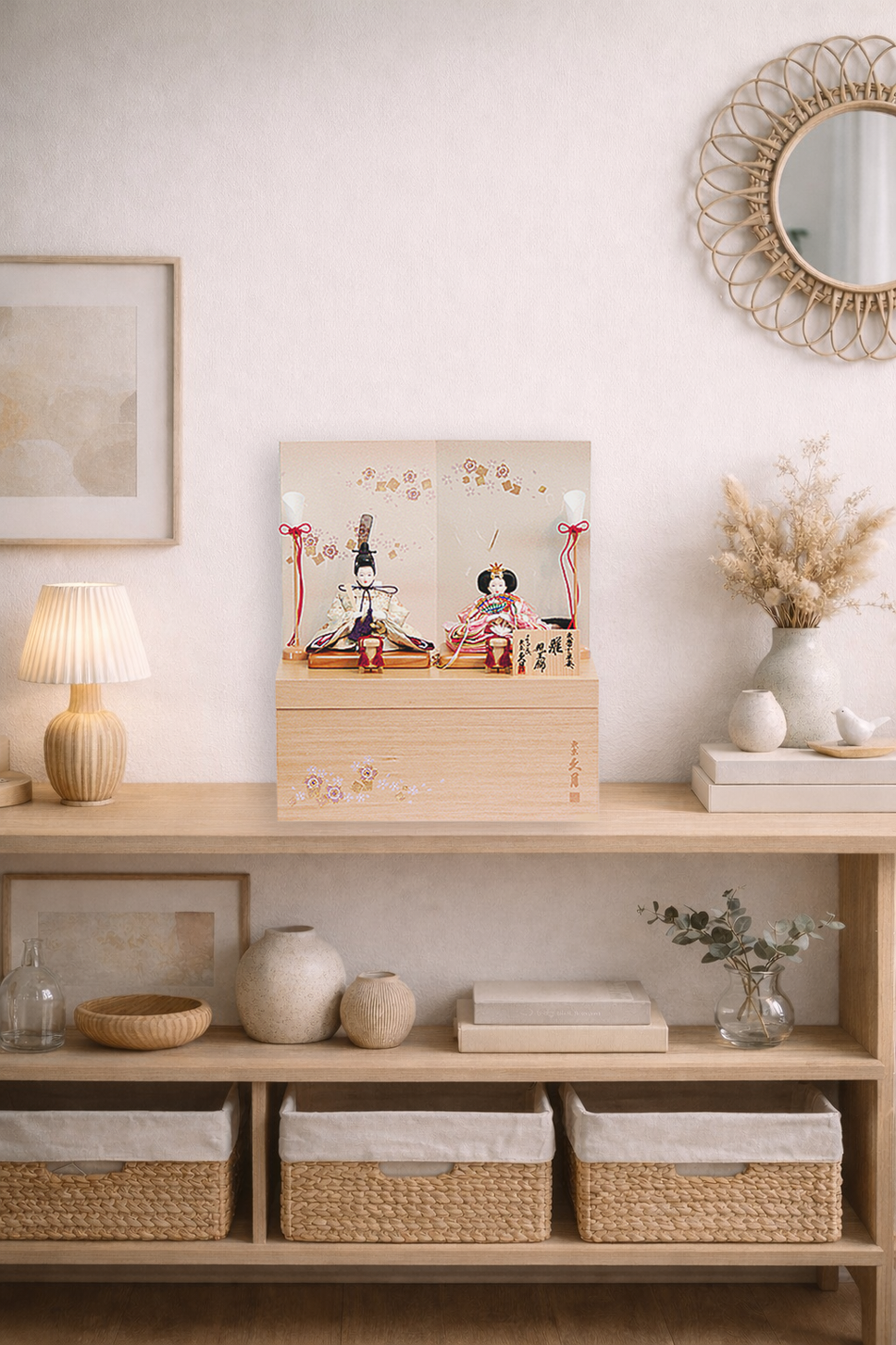 雛人形,東京久月, よろこび雛,コンパクト収納飾り,ひな人形,#S-35220