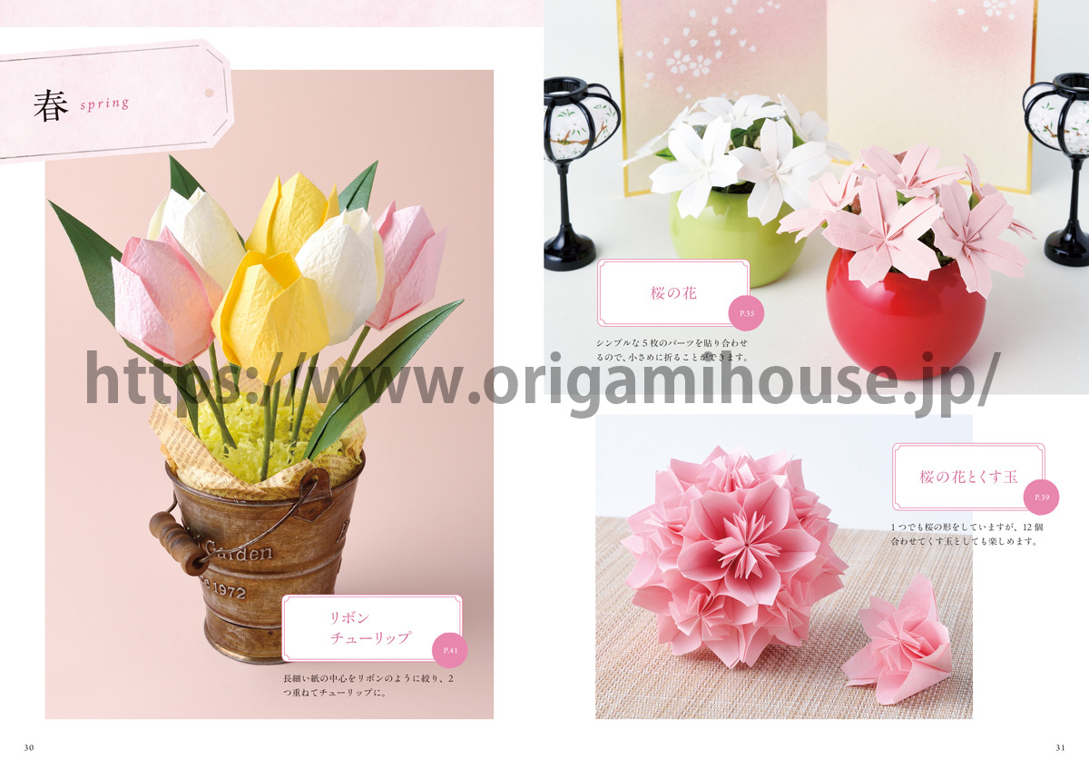 山口真の本 - 四季を彩る 花の折り紙