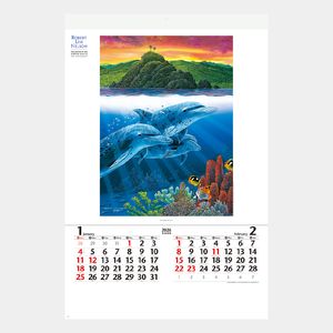 NK-402 【フィルム】ブルーファンタジー2026年版の名入れカレンダーを