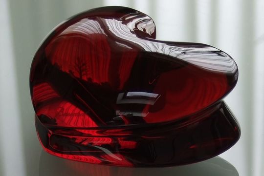 法人向け公式記念品】バカラ ハートペーパーウエイト 名入れ彫刻