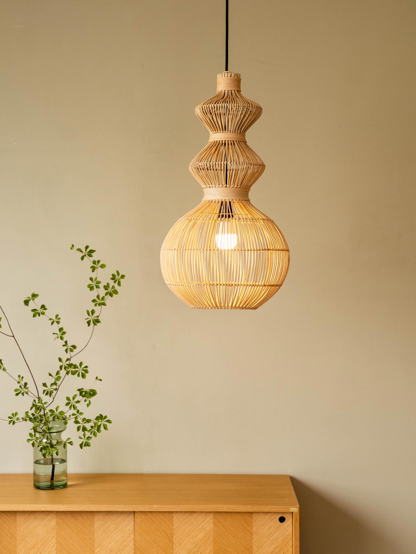 ラタンシェードランプ Fonsol｜ペンダントランプ｜オルネ ド フォイユ