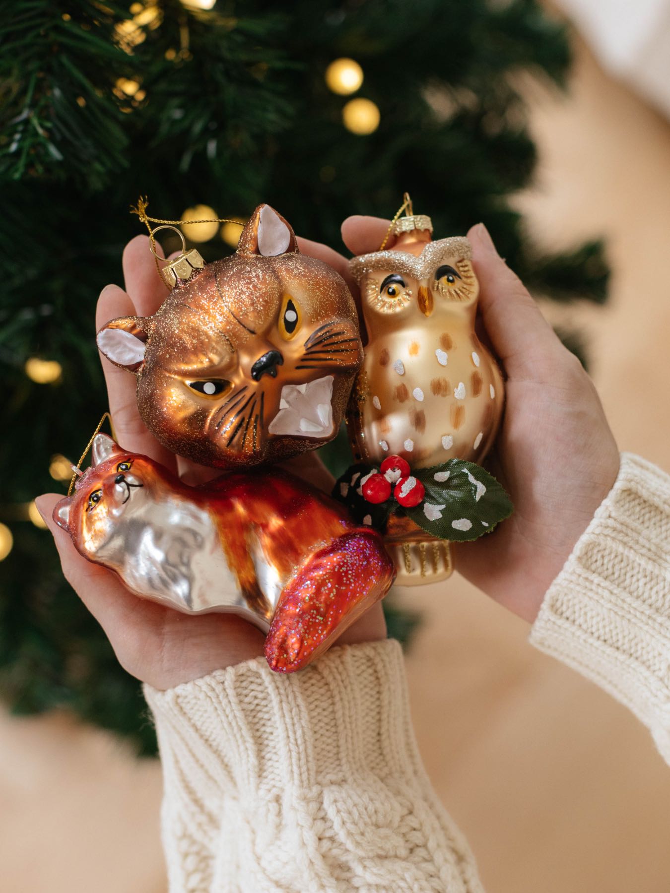 オカベマキコ ガラスのオーナメント ドット模様 飾り 新品 未使用 2026