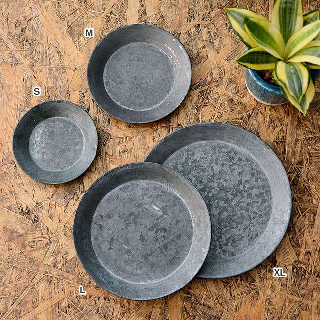 シャビー ラウンドトレイ ブリキトレイ | ゼネラルストア オルネ