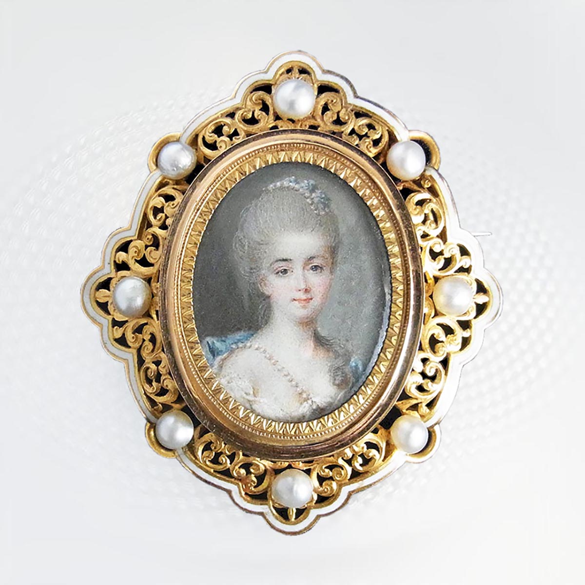 18世紀のミニアチュール アンティークブローチ | ルーヴルアンティーク