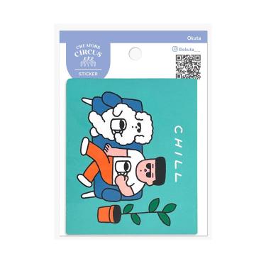 クリエイターズサーカス ステッカー 大サイズ Okuta CHILL