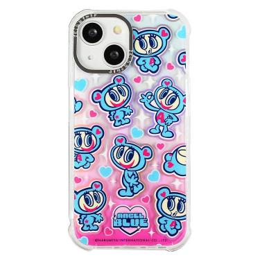 iPhone15用ケース エンジェルブルー リピート(リピート): ファッション